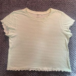 🌺 PacSun Mint green and white striped crop top 🌺